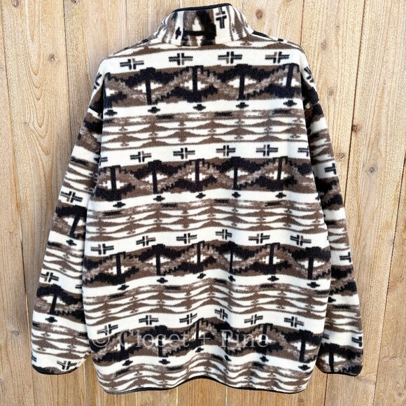 Patagonia Fleece Synchilla Snap-T Fleece Shepherds Knit Birch White Size XL - Picture 5 of 17